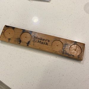 Maker’s Mark Authentic Barrel Wood Flight Tray